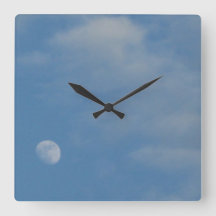 My Daytime Moon - Decorative Square Clock