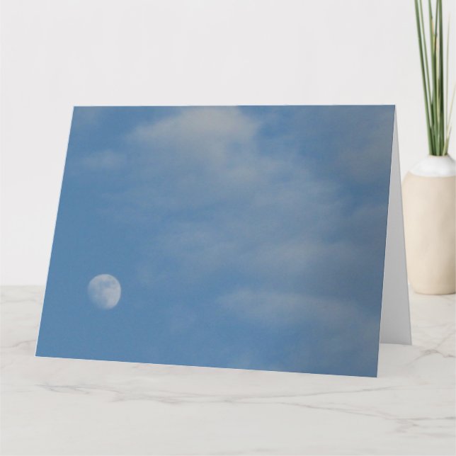 My Daytime Moon - Large Landscape Greeting Card (Front)