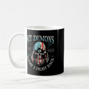 My Demons Know I Fight Ck Skull Ptsd Awareness  Coffee Mug