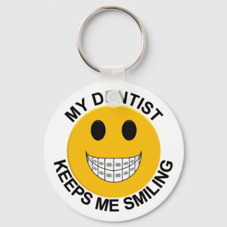 My Dentist Keeps Me Smiling - Face Keychain