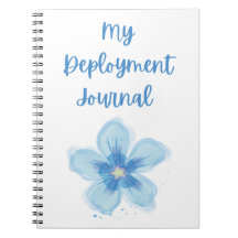 My Deployment Journal With Blue Flower
