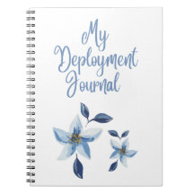My Deployment Journal With Blue Flowers