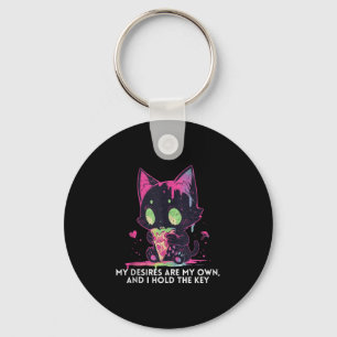 My Desires Are My Own And I Hold The Key Stoic Cat Keychain