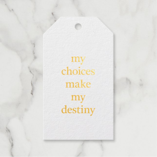 My Destiny Foil Gift Tag (Front)