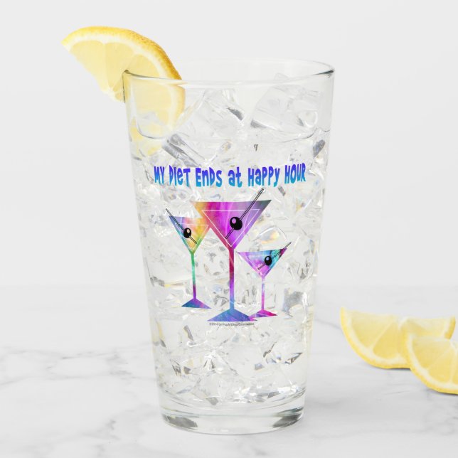 My Diet Ends at Happy Hour #Drink #Pint #Highball Glass (Front Ice)