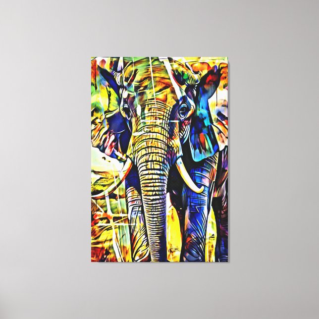 My digital art brush canvas print (Front)