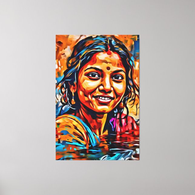 My digital art brush canvas print (Front)