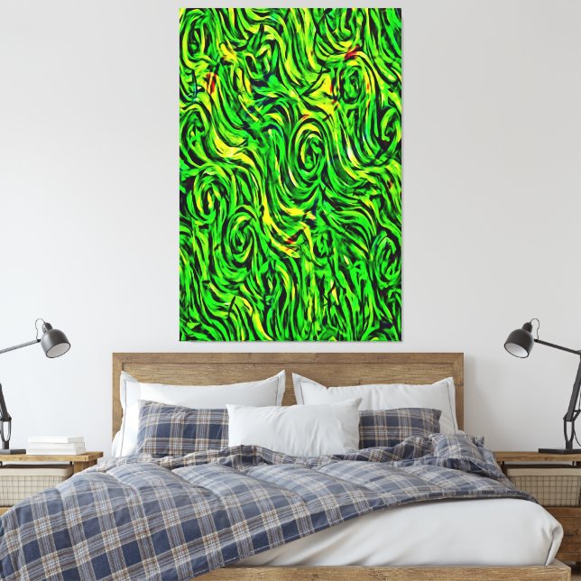 My digital art brush canvas print (Insitu(Bedroom))