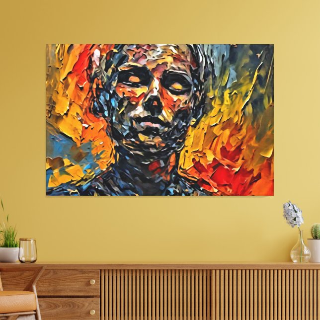   My digital art brush Canvas Print (Insitu(LivingRoom))