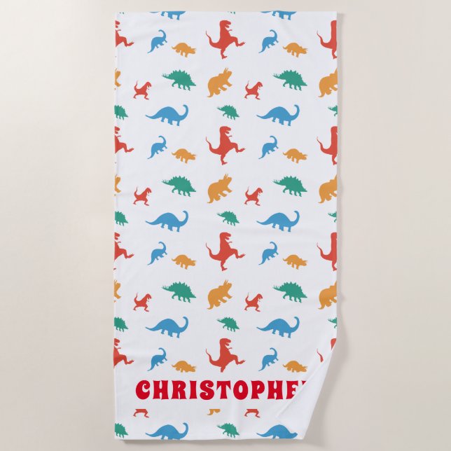 My Dinosaur Adventure Beach Towel (Front)