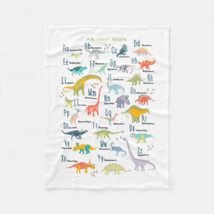 My Dinosaur Alphabet Fleece Blanket