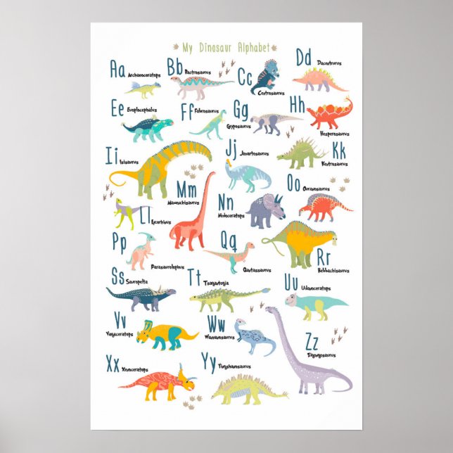 My Dinosaur Alphabet Poster (Front)