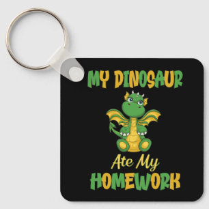 My Dinosaur ate my Homework  Keychain