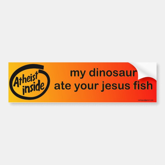 my dinosaur bumper sticker (Front)