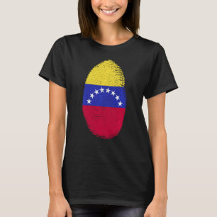 My Dna Is Venezuela Big Patria Flag Fingerprint Co T-Shirt