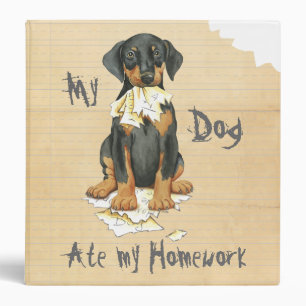 My Doberman Ate My Homework Binder