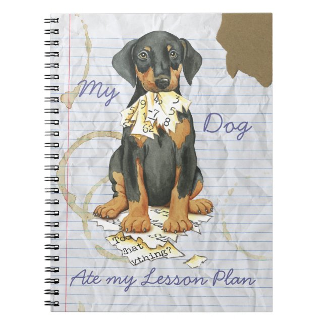 My Doberman Ate My Lesson Plan Notebook (Front)