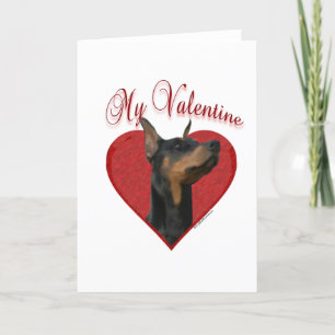 My Doberman Pinscher Valentine Holiday Card