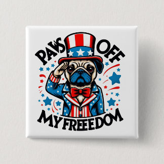 my dog  2 inch square button