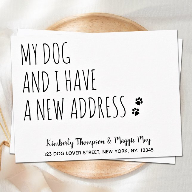 My Dog and I Have a New Address Dog Moving Announcement Postcard (Creator Uploaded)