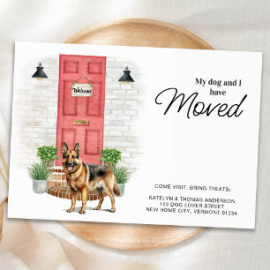 My Dog and I Have Moved German Shepherd Moving  Announcement