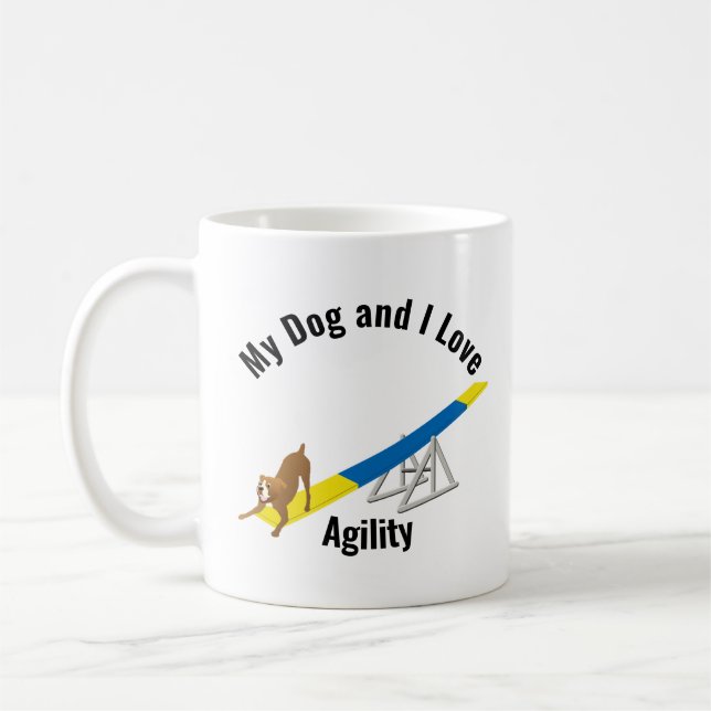 My Dog and I Love Agility Boxer Coffee Mug (Left)