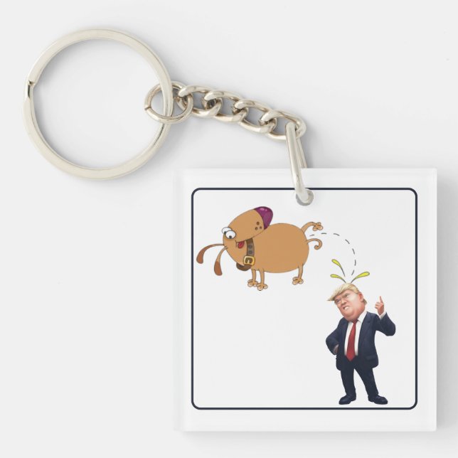  My Dog And The Pres  Keychain (Front)