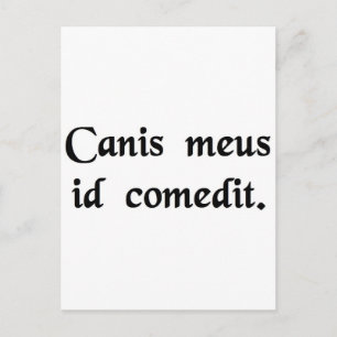 My dog ate it. postcard