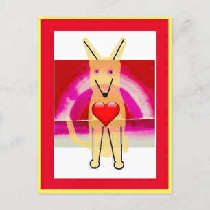 My Dog Buddy and Heart, Postcard
