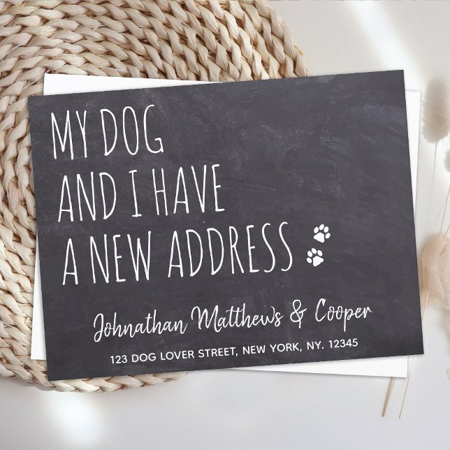 My Dog & I We Have Moved New Address Announcement  Postcard (Creator Uploaded)