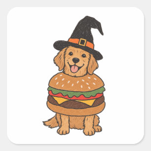 My Dog Is A Witch Halloween Costume Dog Mom Square Sticker