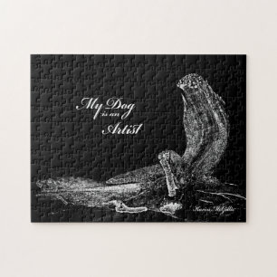 My Dog Is An Artist Abstract Art Jigsaw Puzzle