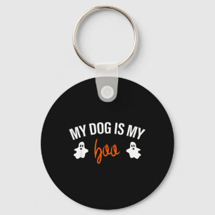 My Dog Is My Boo Funny Dog Owner Halloween Costume Keychain