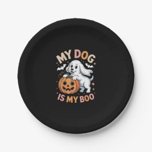 My Dog is My Boo Funny Halloween Paper Plate