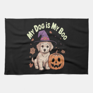 My Dog is My Boo Halloween Kitchen Towel