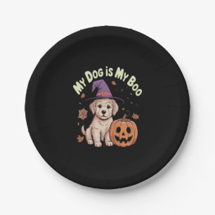 My Dog is My Boo Halloween Paper Plate