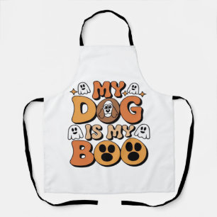 My Dog Is My Boo Shirt Funny Dog Lover Gift 2025 Apron