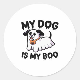 My Dog Is My Boo Shirt � Funny Dog Lover Gift 2025 Classic Round Sticker