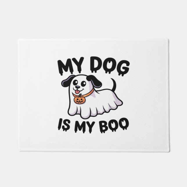 My Dog Is My Boo Shirt – Funny Dog Lover Gift 2025 Doormat (Front)
