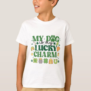 My Dog Is My Lucky Charm Shamrock St Patrick's Day T-Shirt