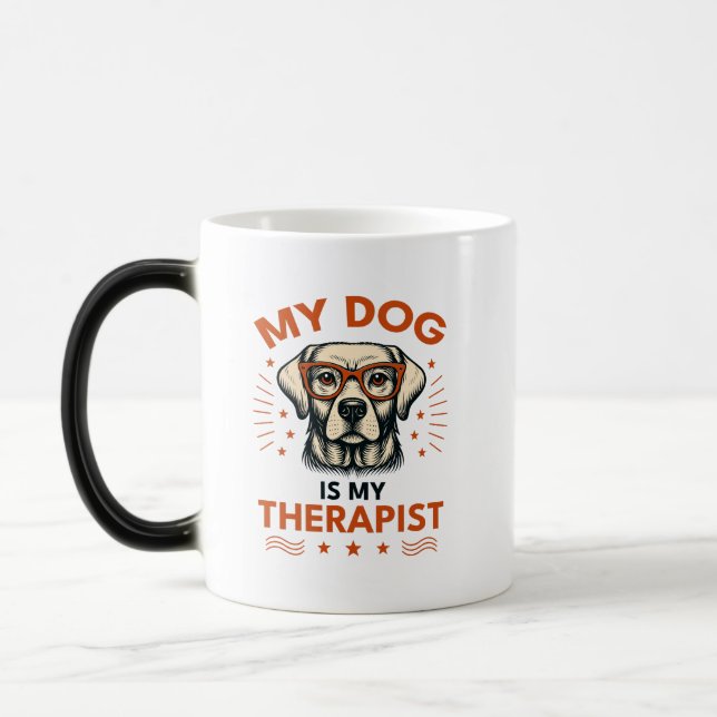 My dog is my therapist magic mug (Left)