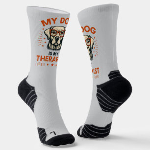 My dog is my therapist socks