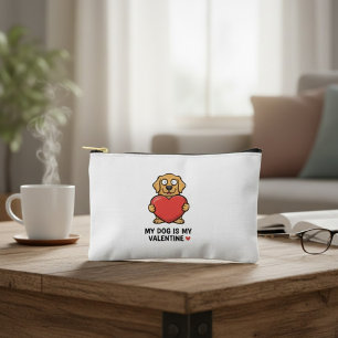 My Dog Is My Valentine Cute Unisex Dog Lover Shi Accessory Pouch