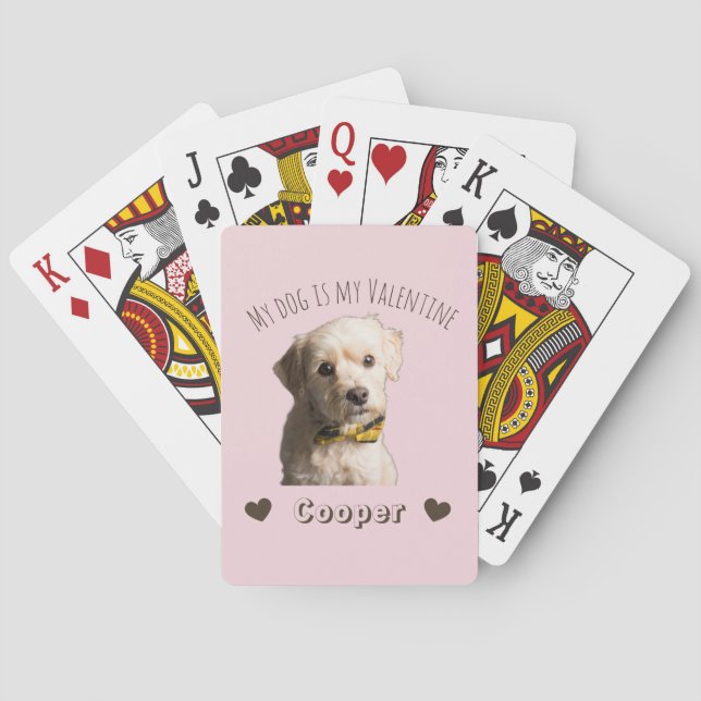 My Dog Is My Valentine – Personalized Pet Playing Cards (Back)
