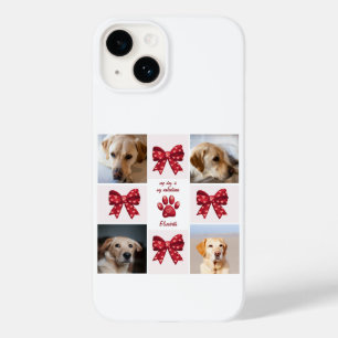 My Dog Is My Valentines Bow 4 Photos Case-Mate iPhone 14 Case
