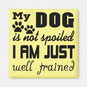 My Dog Is Not Spoiled I’m Just Well Trained # Magnet