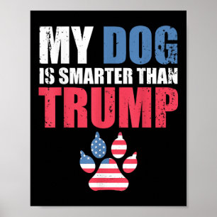 My Dog Is Smarter Than Your President Trump Funny  Poster