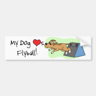 My Dog Loves Flyball Bumper Sticker