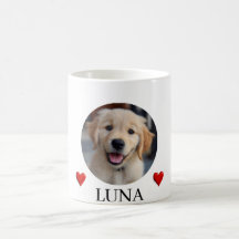 My Dog Personalized Photo & Name Mug with Hearts