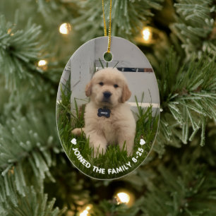 My Dog Photo Christmas Ceramic Ornament
